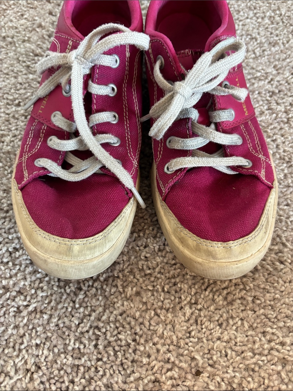 Merrell Raspberry Canvas Low-Top Sneakers - Picture 5 of 7